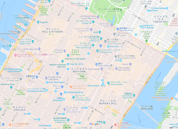 マンハッタンの地図
